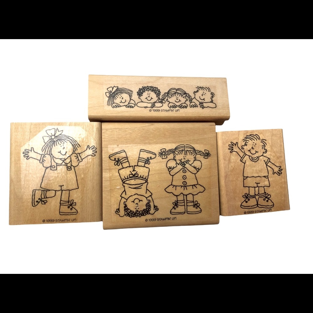 Stampin’Up Kids At Play set of 4 wooden stamp set.